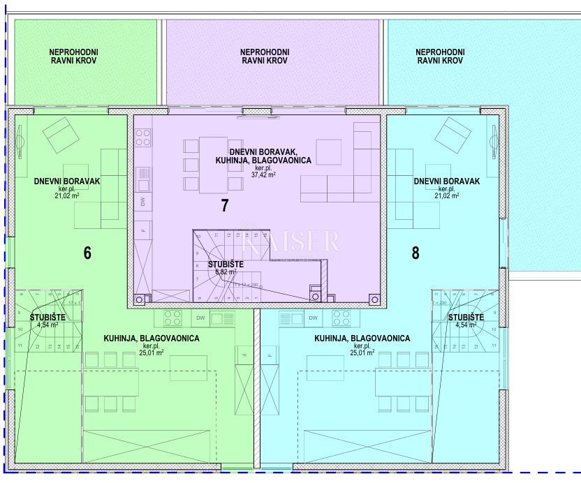 Pag, Povljana - appartamento duplex di 118,5 m2 vicino alla spiaggia.