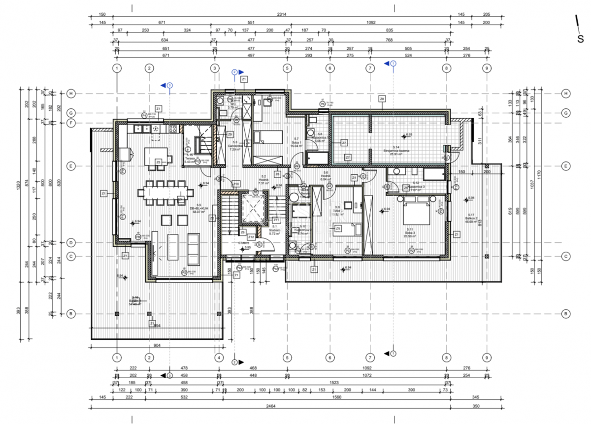 Appartamento Bivio, Rijeka, 321m2
