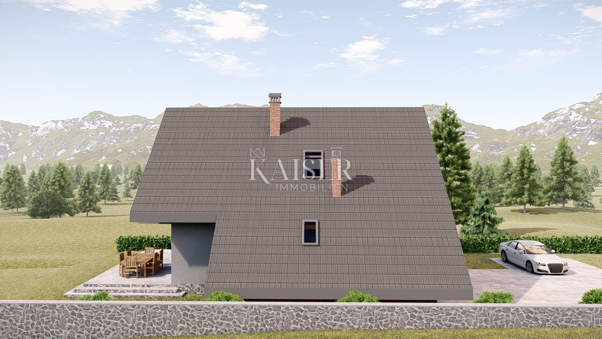 Raavna Gora, Stari Laz - terreno edificabile 1500 m2 con permesso di costruzione