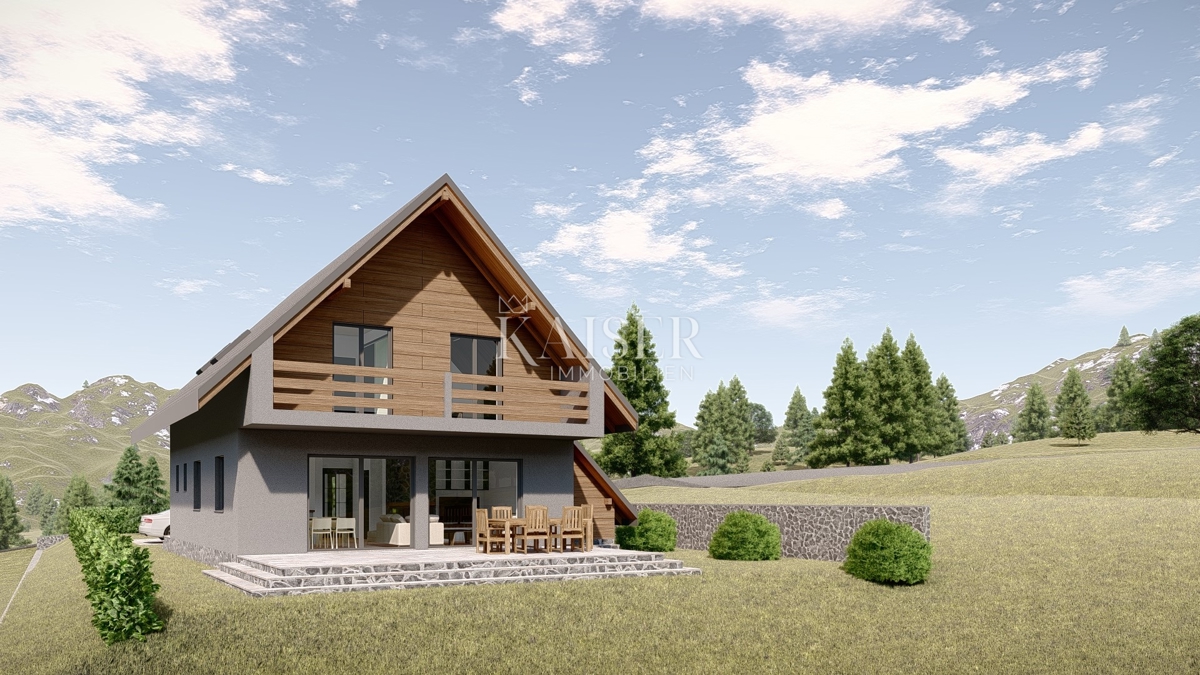 Raavna Gora, Stari Laz - terreno edificabile 1500 m2 con permesso di costruzione