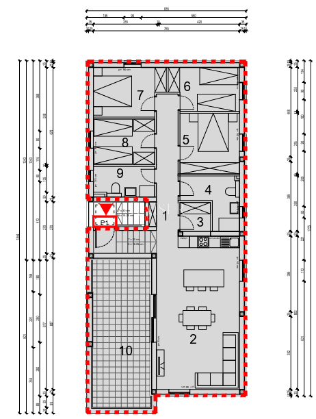 Grebaštica, Sebenico - Spazioso appartamento con tre camere da letto e due grandi logge, a 100 m dal mare