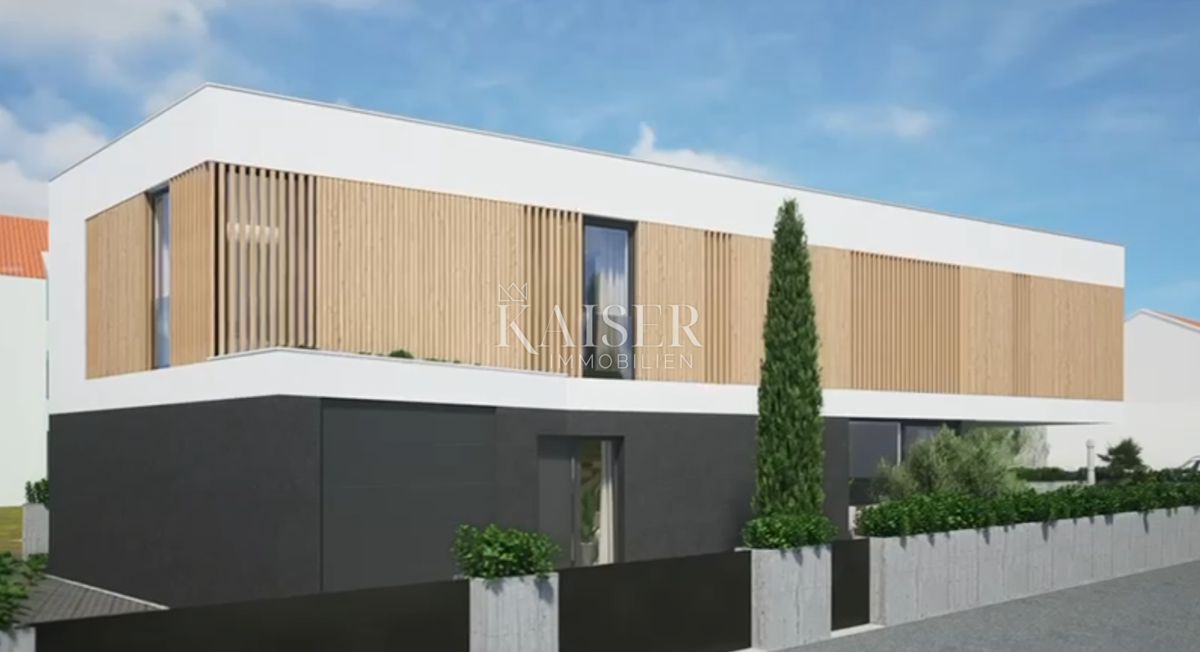 Vodice - Lussuosa villa moderna con piscina e garage a 300 metri dal mare