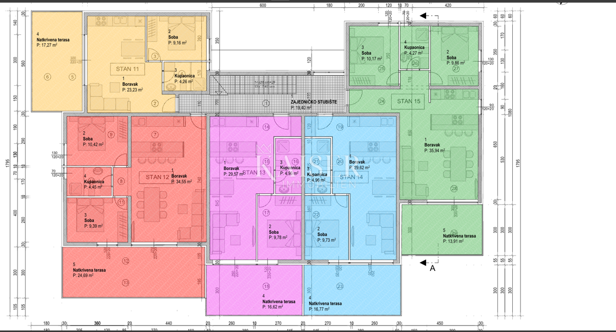 Pag, Povljana - Appartamento 49 m2, 250 m dal mare, vista mare