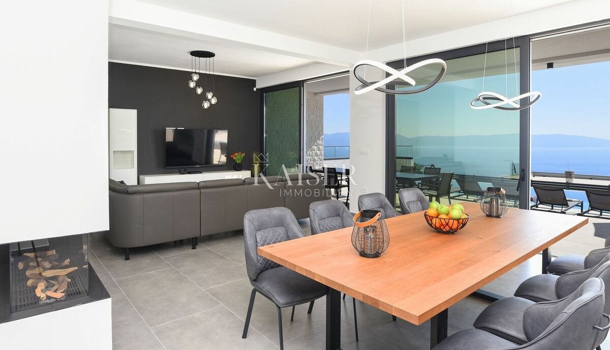 Istria, Rabac - villa di lusso con vista panoramica sul mare, 233 m2