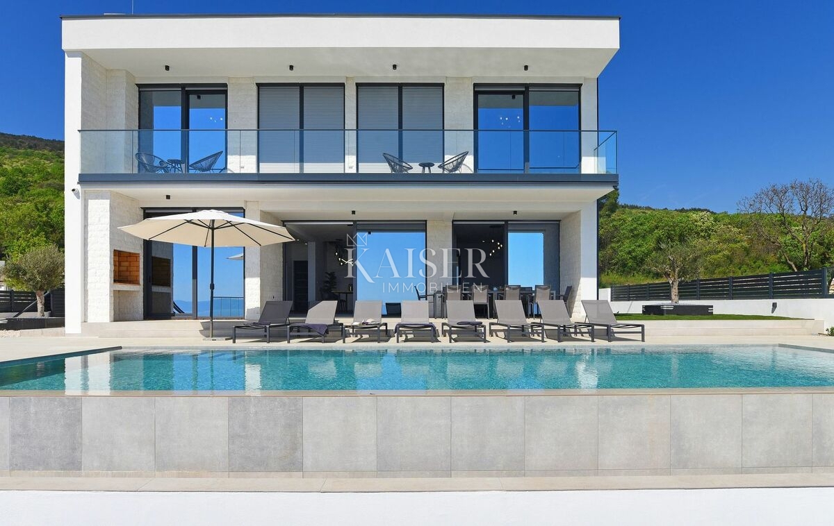 Istria, Rabac - villa di lusso con vista panoramica sul mare, 233 m2