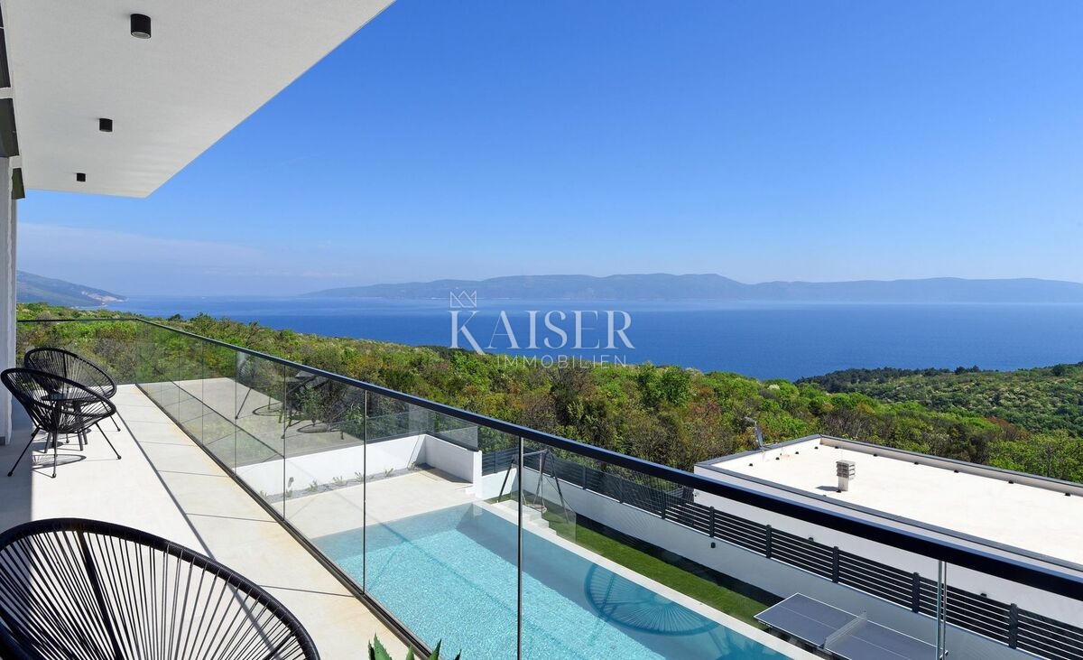 Istria, Rabac - villa di lusso con vista panoramica sul mare, 233 m2