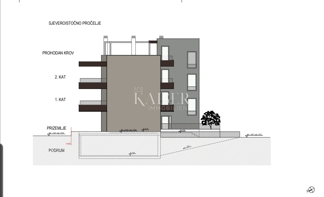 Sukošan S8 nuovo edificio 2 camere + terrazza