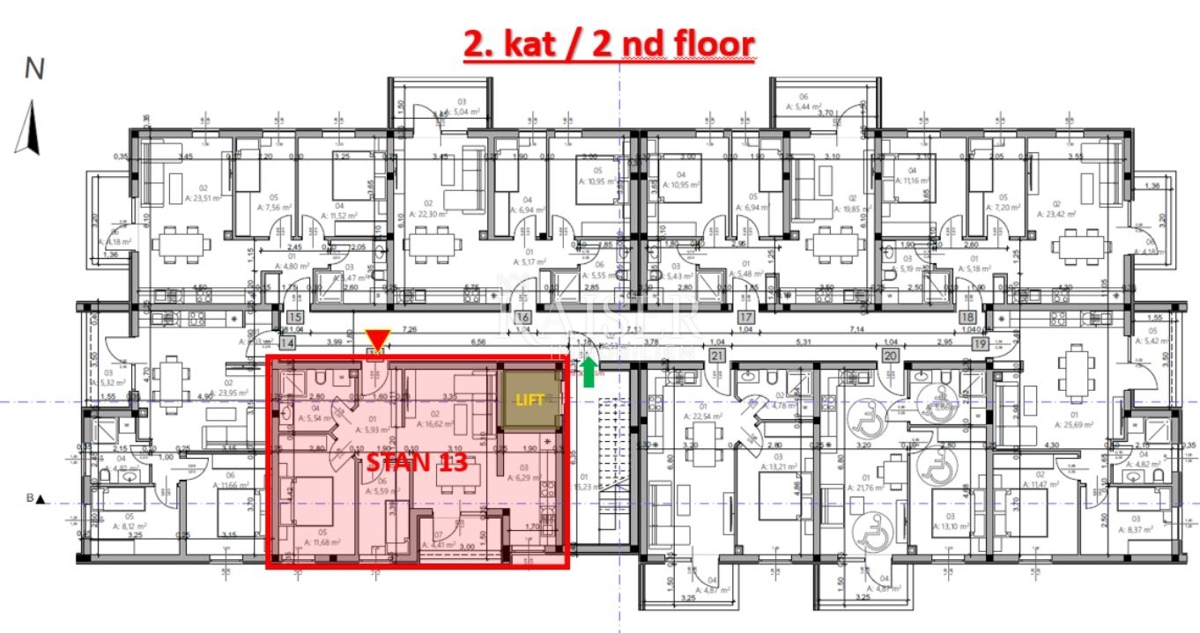 Istria, Pola - appartamento moderno di 54 m² con balcone