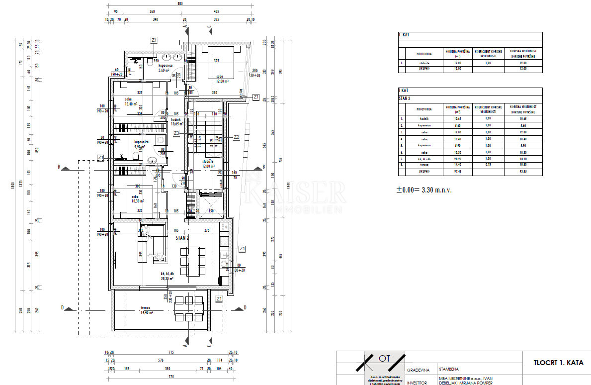 Appartamento Sukošan, 91,95m2