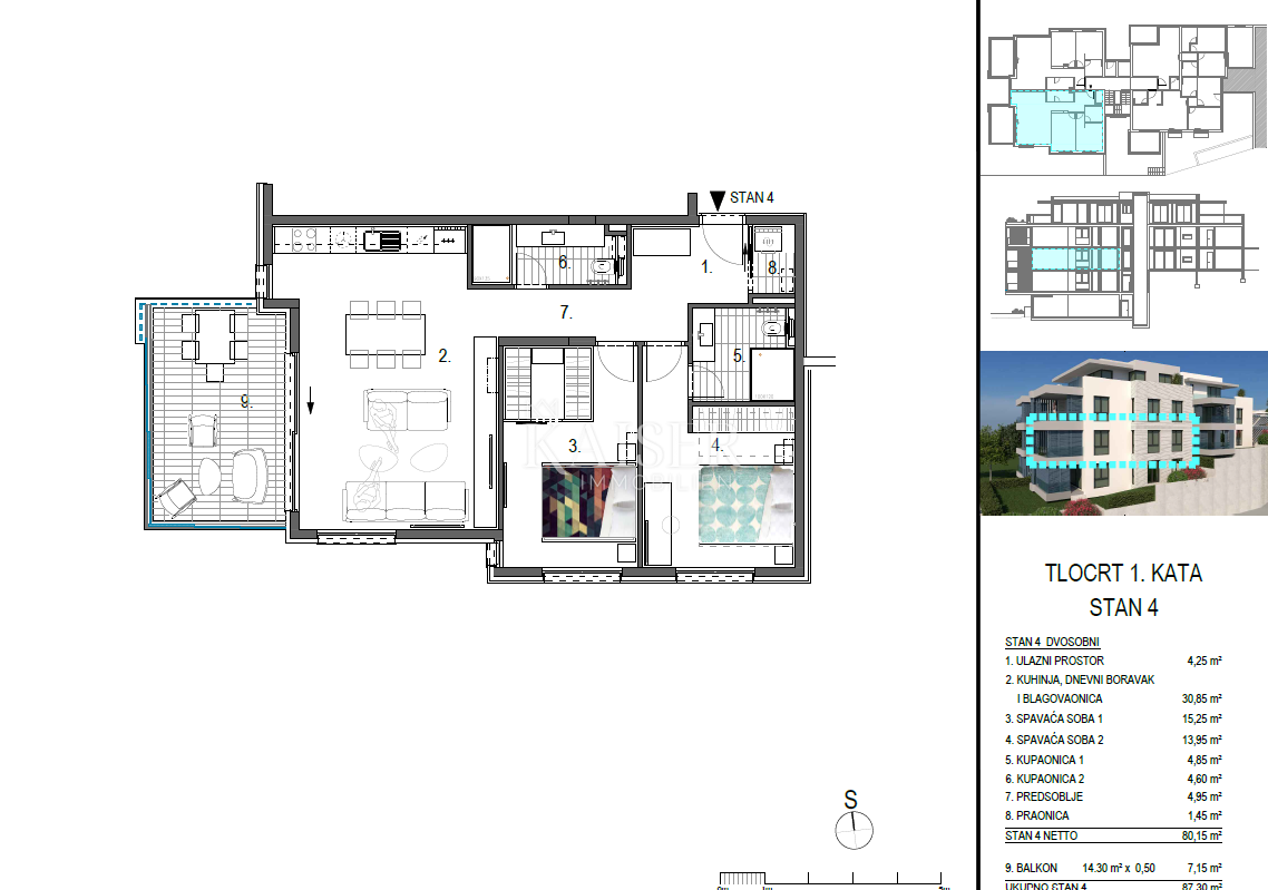 Appartamento Primošten, 83,26m2