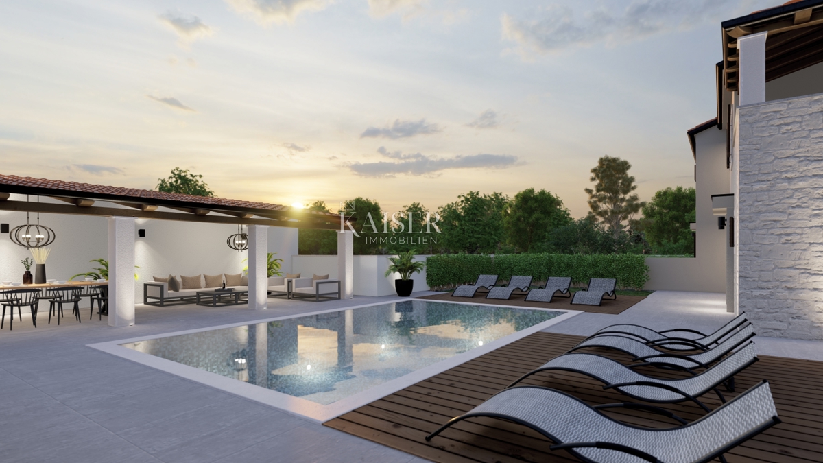 Istria - Parenzo, nuova villa moderna con piscina a 2 km dal mare