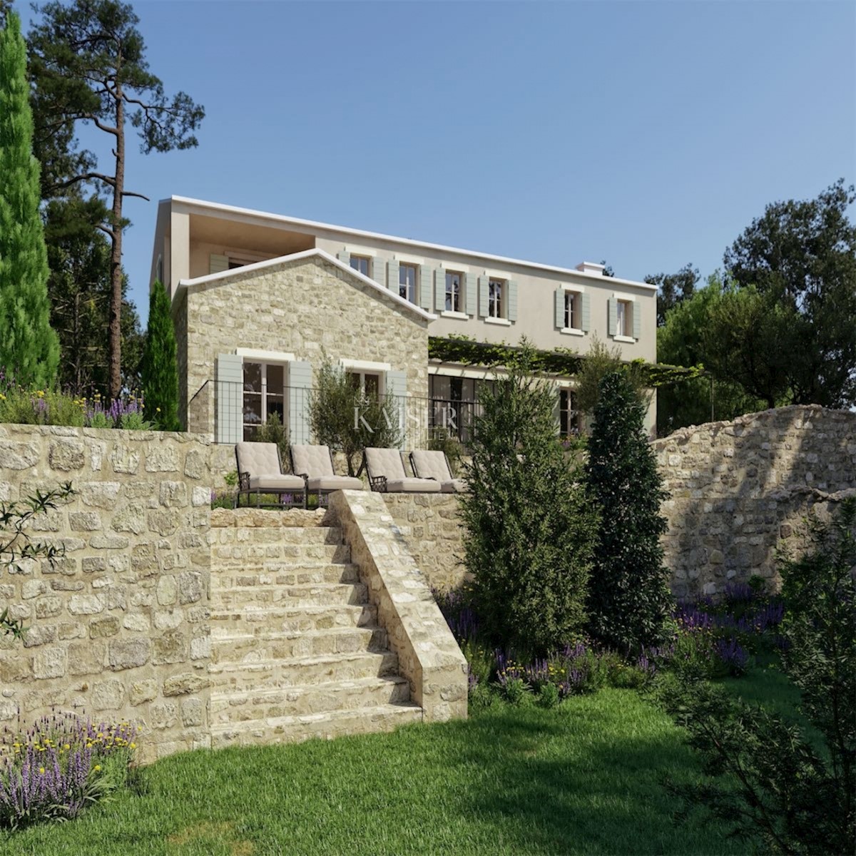 Istria - Cittanova, bellissima villa in pietra autentica con vista mare