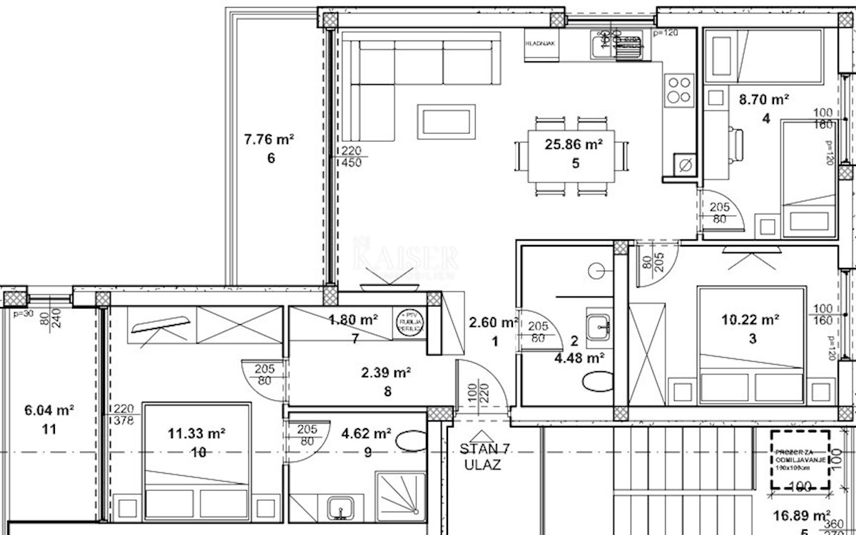 Gimino - nuova costruzione, 3 camere da letto, 80 m2