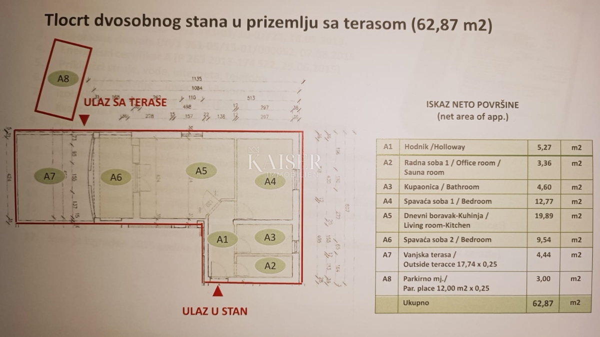 Pola, Veli Vrh - moderno appartamento 62m2 al piano terra 