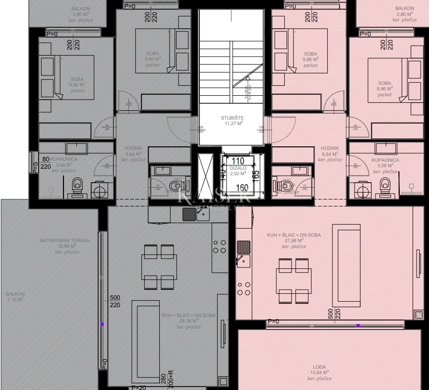 Biograd na Moru, Sv.Filip i Jakov - Appartamento con due camere da letto con vista mare