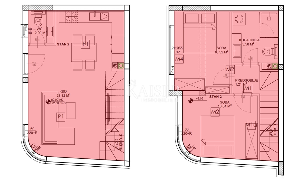 Appartamento Sveti Petar na Moru, Sveti Filip I Jakov, 70m2