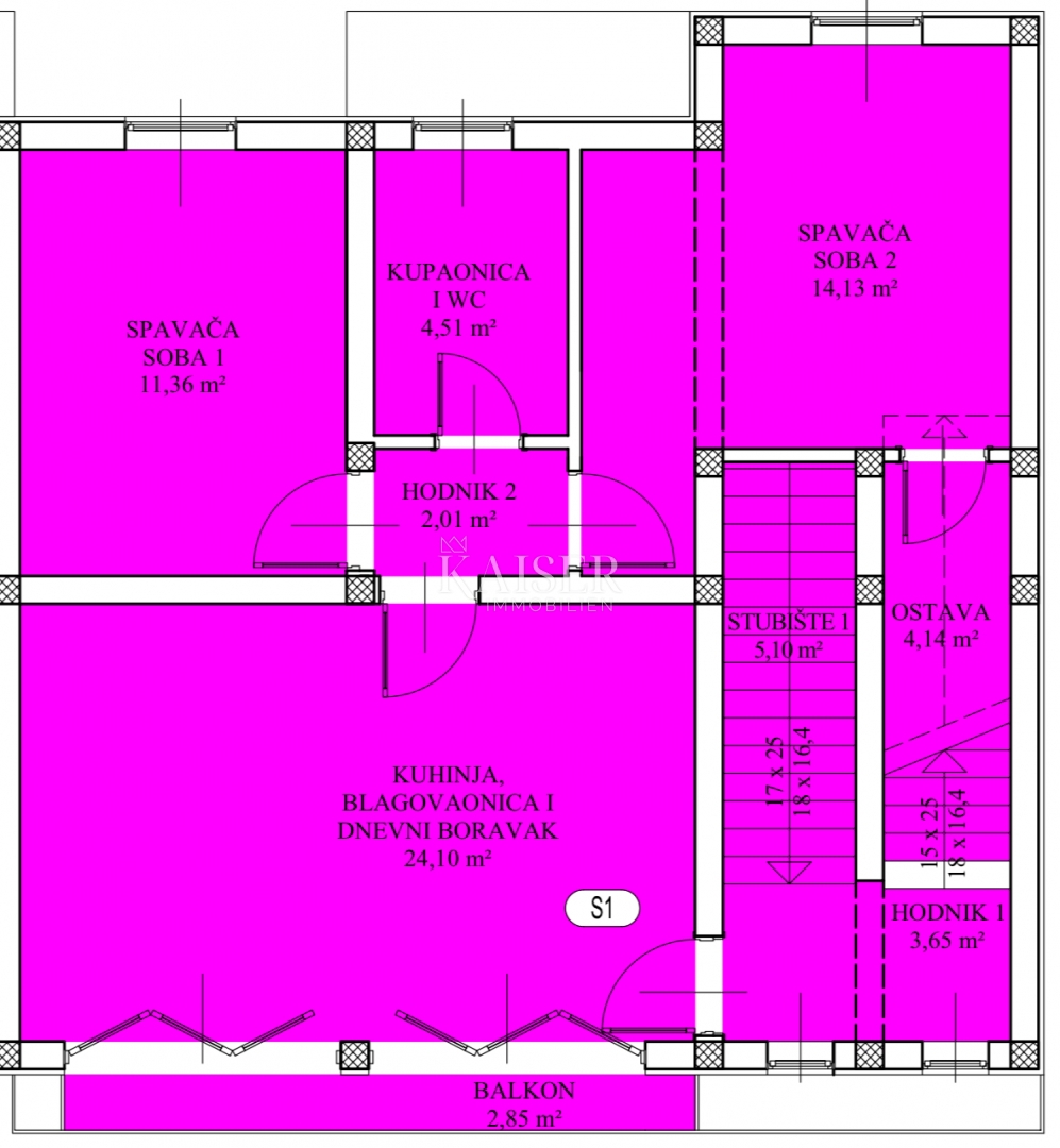 Zara, Appartamento Red Houses con vista panoramica sul mare 