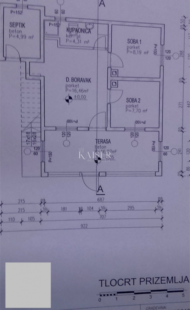 Vir, casa con due unità separate, a 200 m dal mare