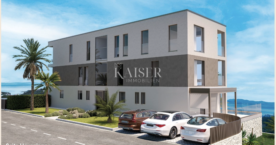 Abbazia - Ičići, terreno edificabile con progetto per edificio residenziale con vista mare