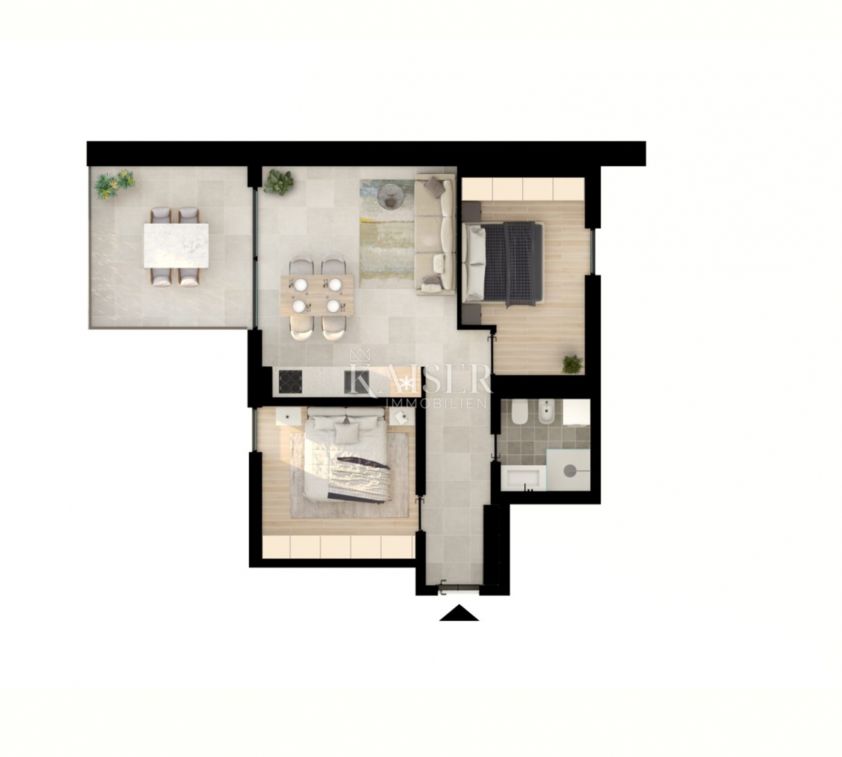 Istria, Umago - appartamento con due camere da letto 67m2; 200m dal mare