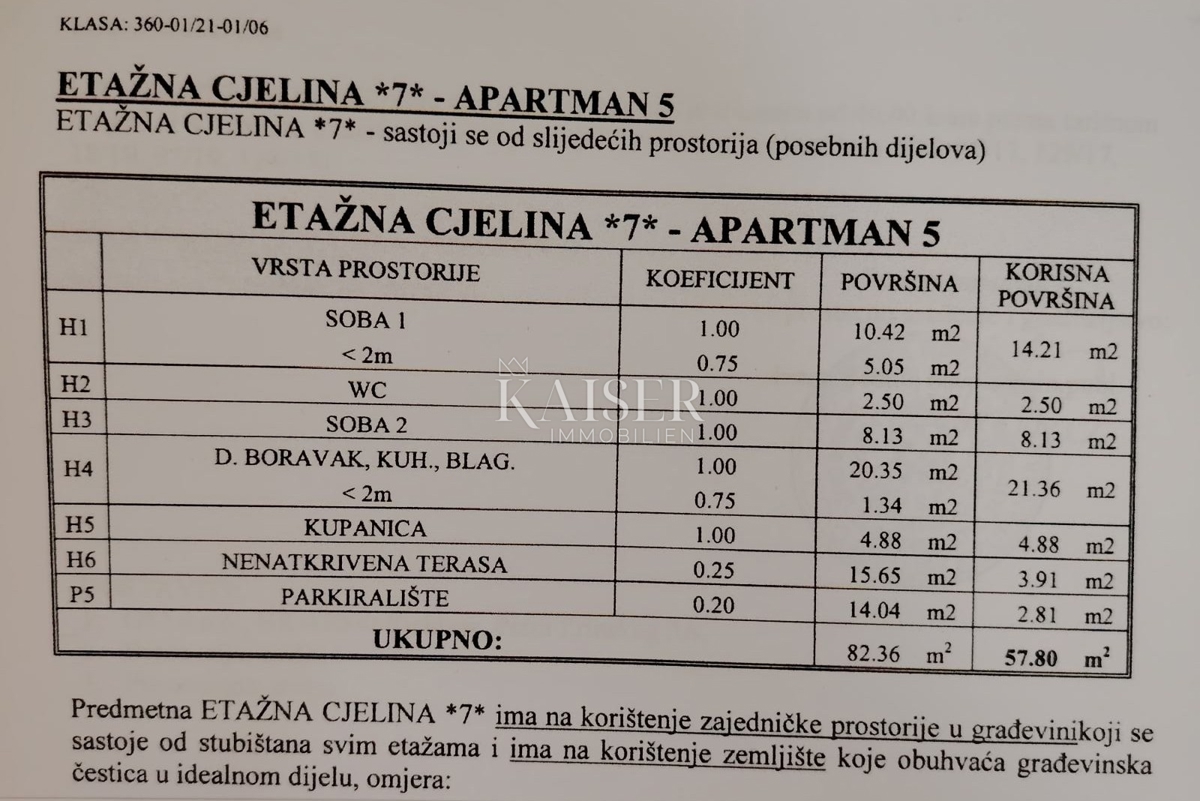 Appartamento Caska, Novalja, 57,80m2