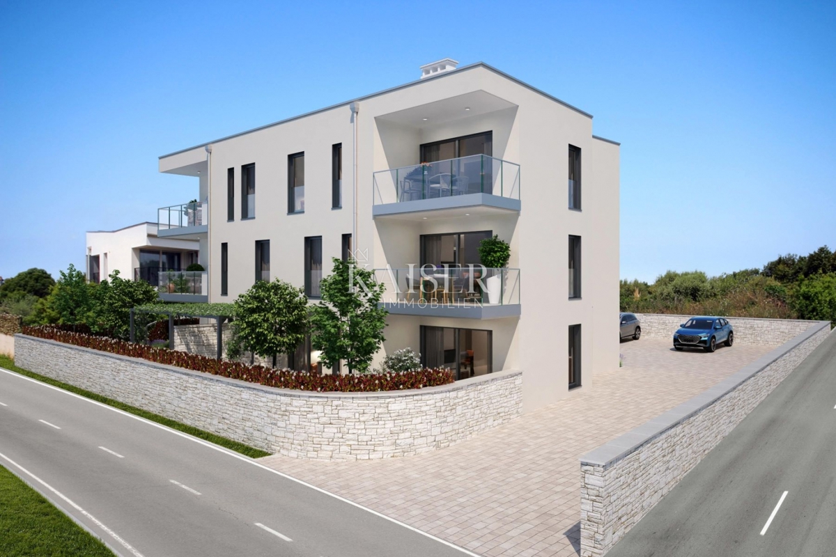 Istria, Umago, Zambratija. Nuova costruzione!!! Appartamento al piano terra in ottima posizione!!!