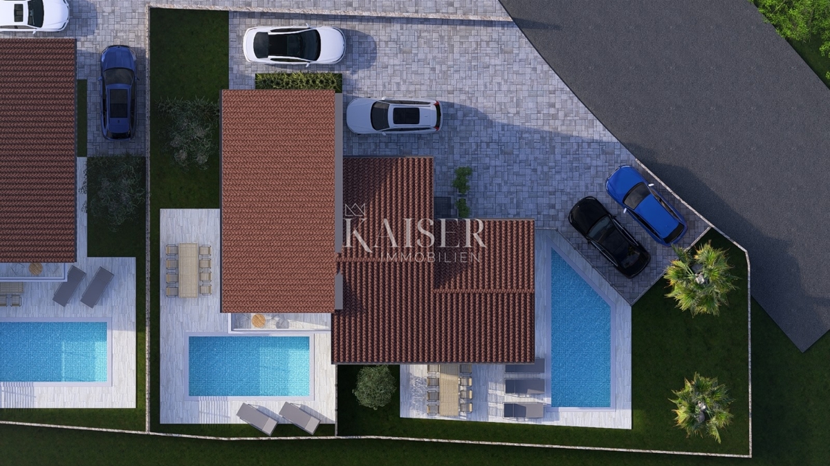 Isola di Krk, Malinska - casa bifamiliare 100m2, vista mare
