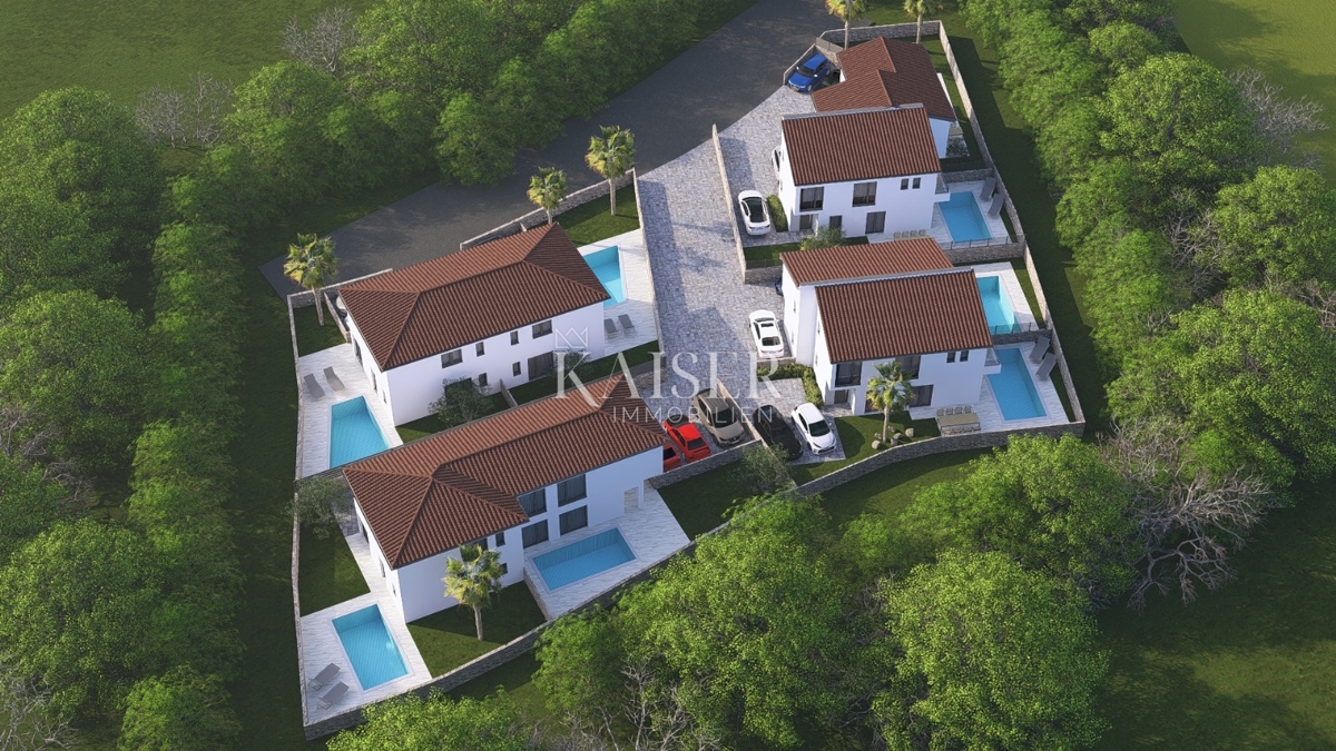 Isola di Krk, Malinska - casa bifamiliare 100m2, vista mare