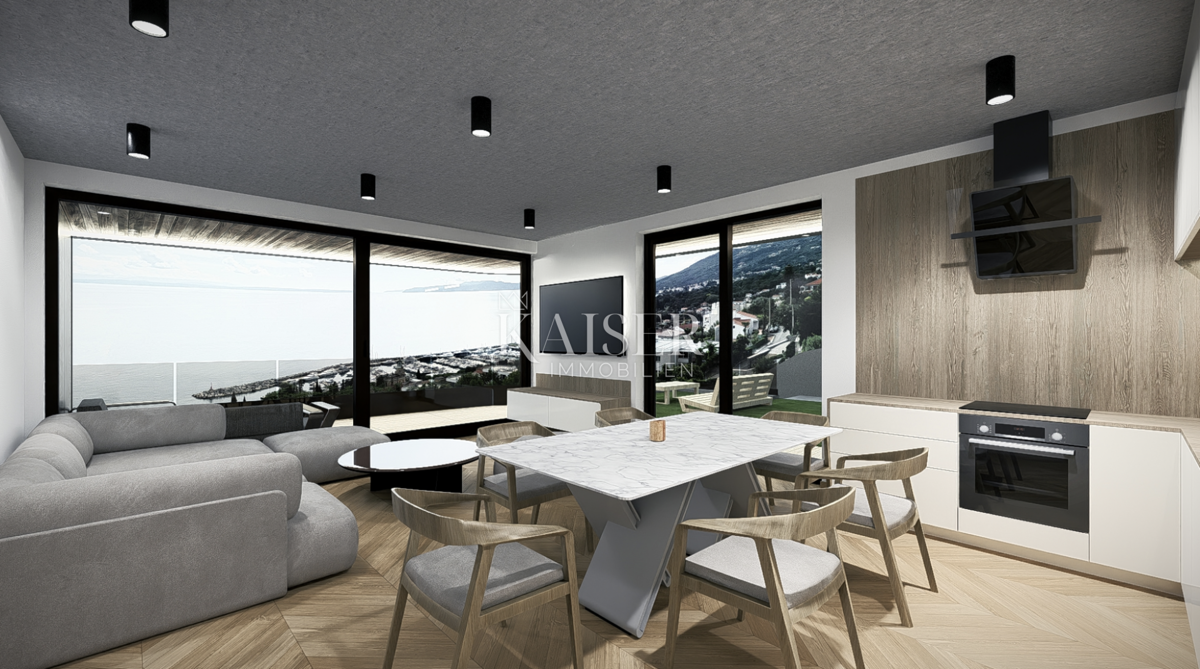 Opatiuja - Ičiči, appartamento - Eleganza mediterranea con vista mare