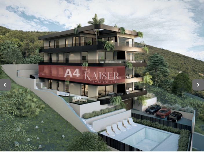 Opatiuja - Ičiči, appartamento - Eleganza mediterranea con vista mare