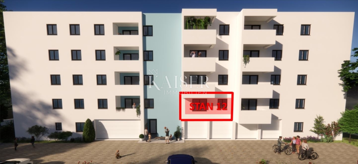 Istria, Pola - appartamento con una camera da letto 42m² con balcone