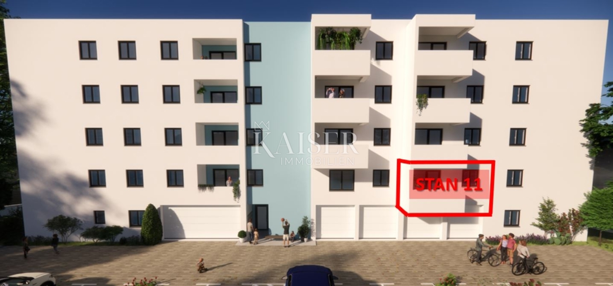 Istria, Pola - appartamento con una camera da letto 42m² con balcone