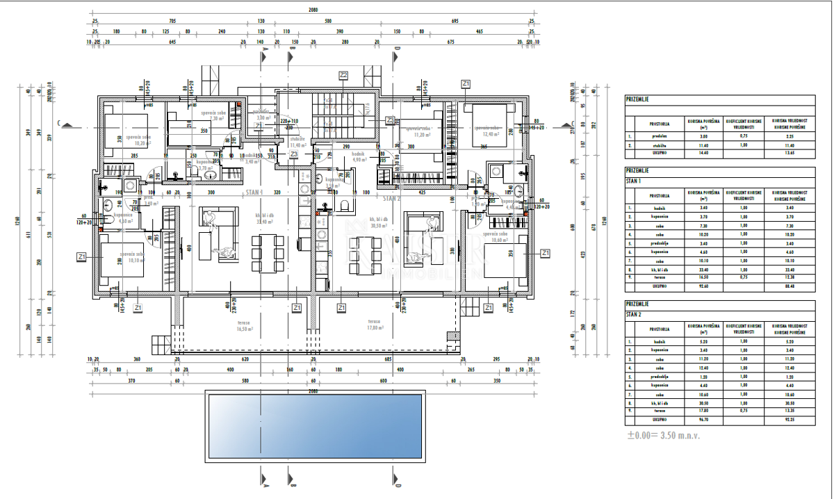 Appartamento Sukošan, 91,95m2
