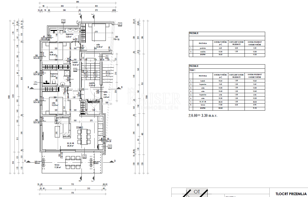 Appartamento Sukošan, 91,95m2