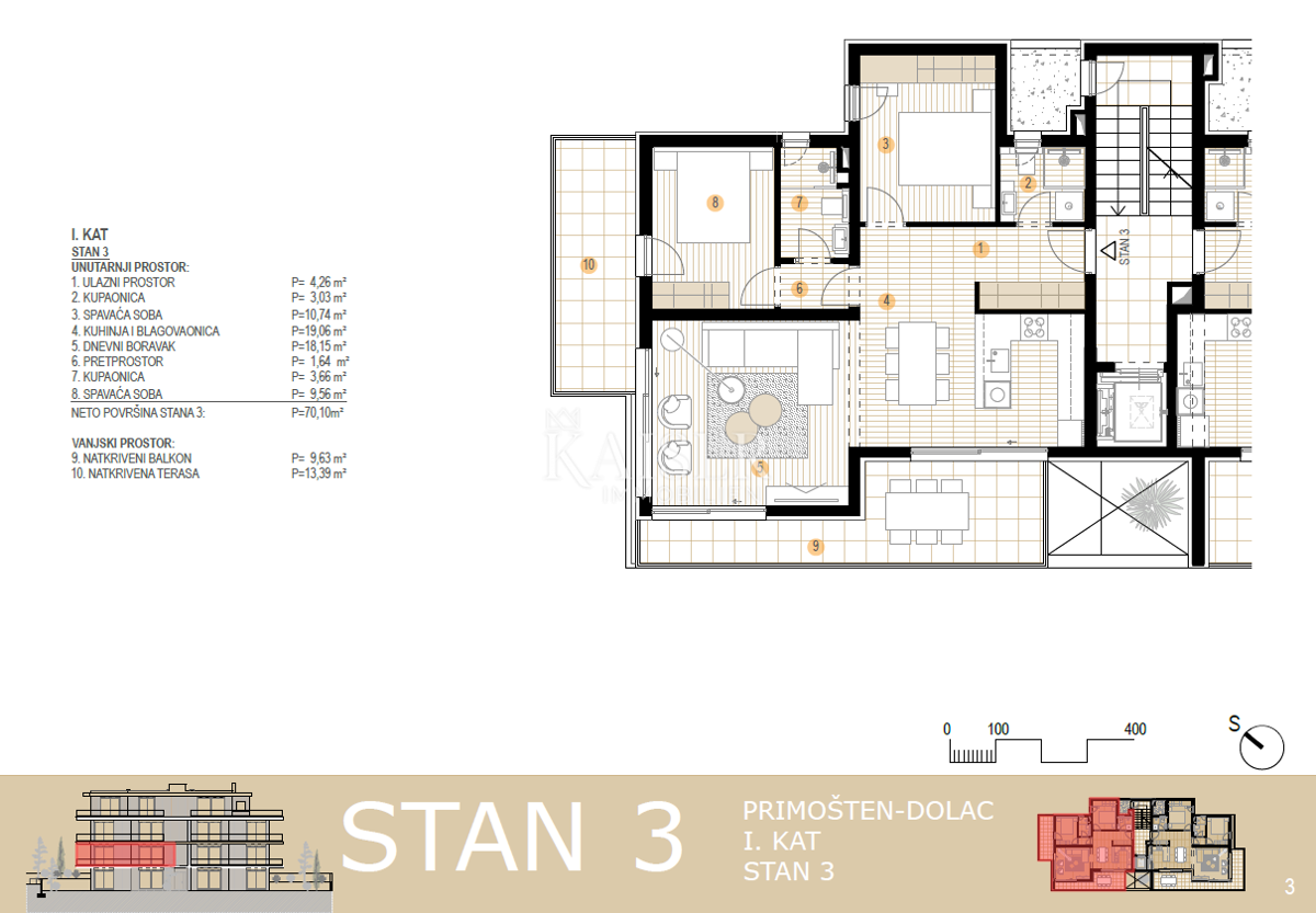 Appartamento Primošten, 83,26m2