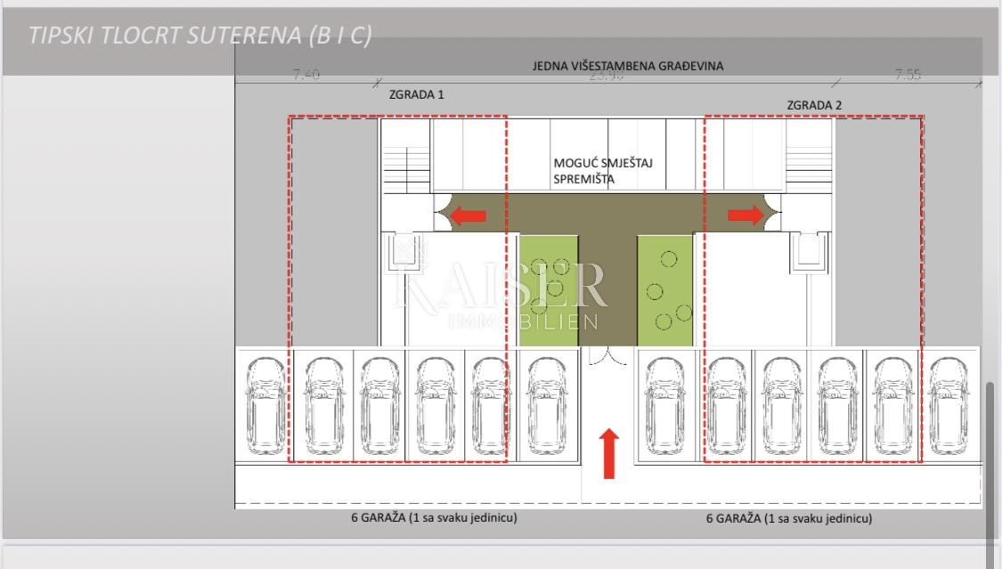 Rabac - terreno edificabile con progetto per 3 edifici residenziali