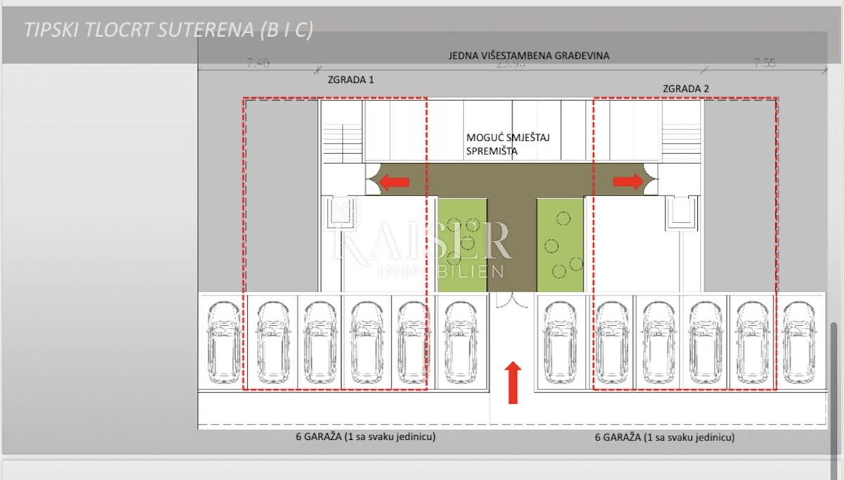 Rabac - terreno edificabile con progetto per 3 edifici residenziali