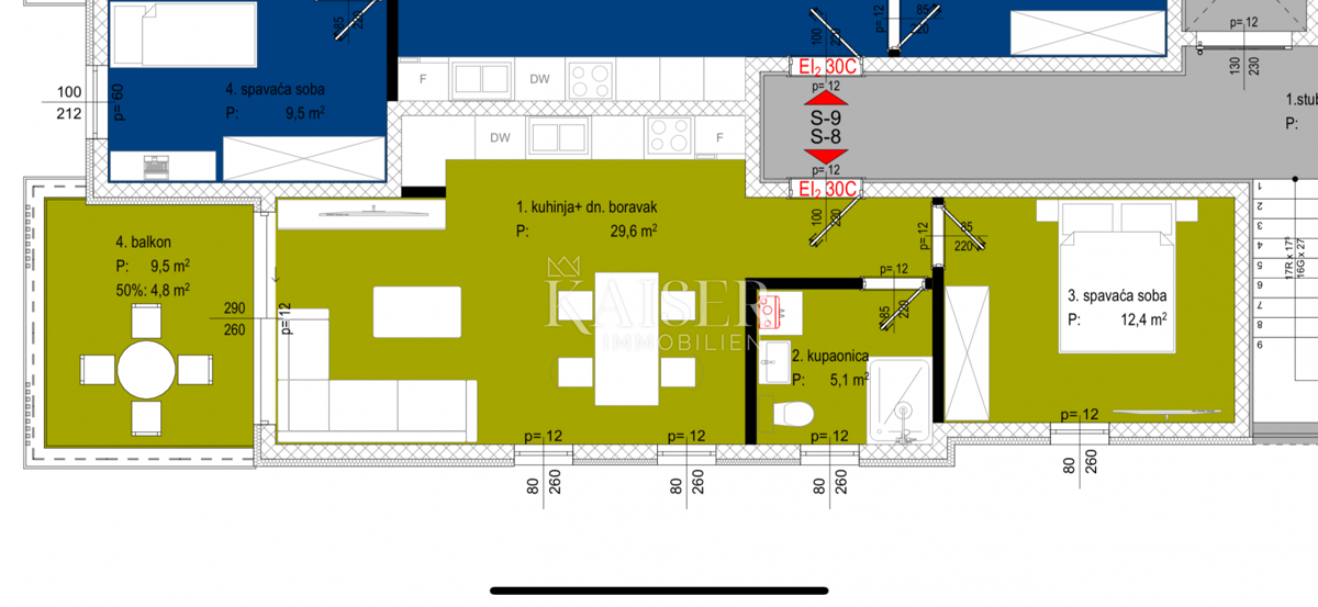 Appartamento Diklo, Zadar, 78,54m2