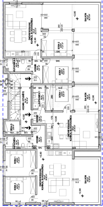 Pag, Povljana - appartamenti in un nuovo edificio vicino alla spiaggia