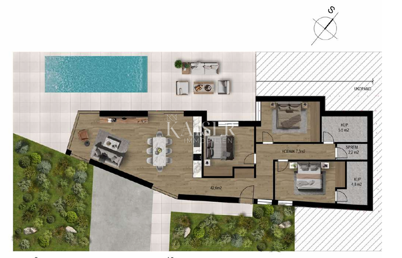 Crikvenica - casa bifamiliare 97m2 con vista panoramica 