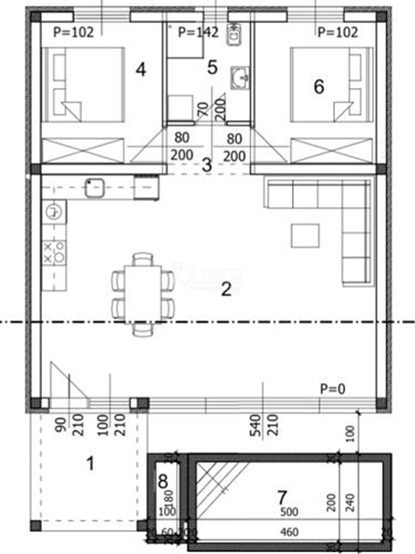 Zara, Vir - Casa con piscina in costruzione