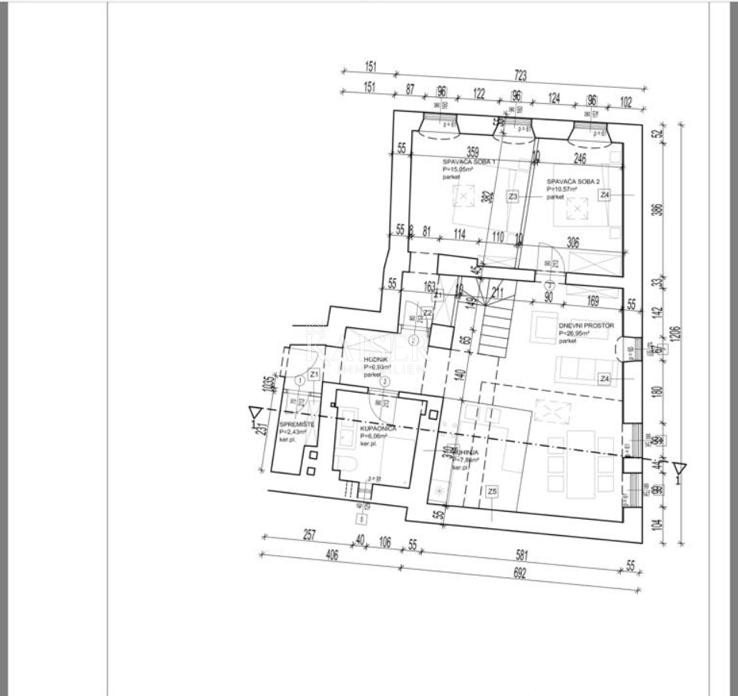 Zara, Poluotok, appartamento duplex in cima a un edificio storico con terrazza panoramica immersa nella vegetazione di platani secolari