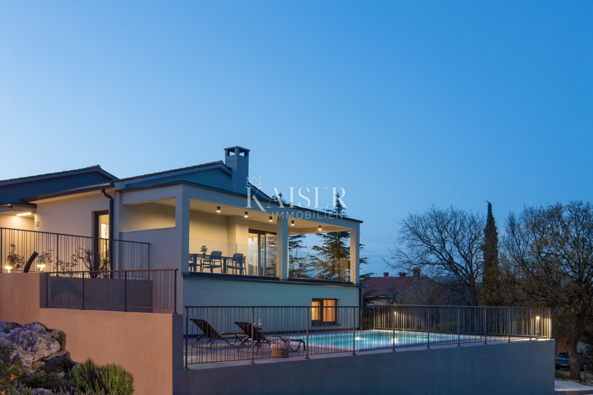 Istria, Labin - Bellissima villa con vista sul mare e sull'isola di Cres