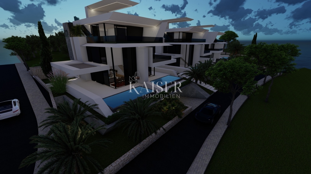 Isola di Krk, Njivice - appartamento duplex, 112m2 in un nuovo edificio