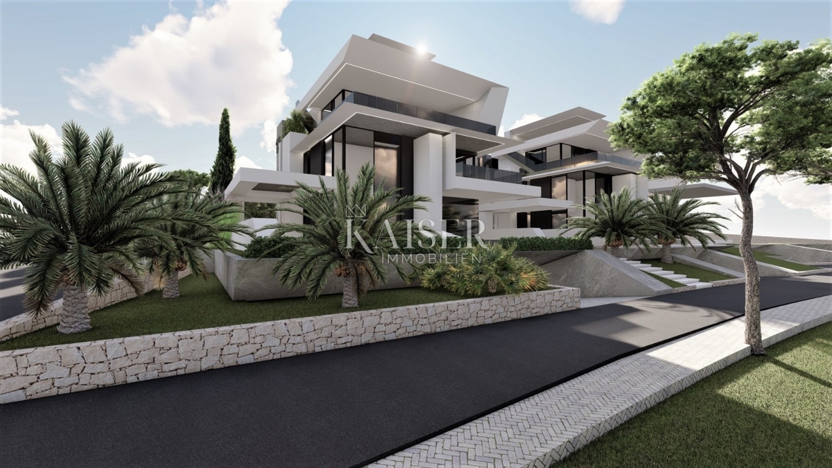 Isola di Krk, Njivice - appartamento duplex, 112m2 in un nuovo edificio