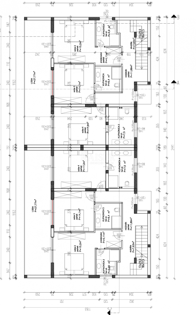 Drage, Pakoštane - Lussuosa casa bifamiliare con piscina e terrazza sul tetto