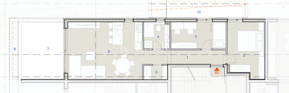 Kaštel Sućurac, Spalato - Confortevole appartamento con due camere da letto (S3) al piano terra con giardino privato