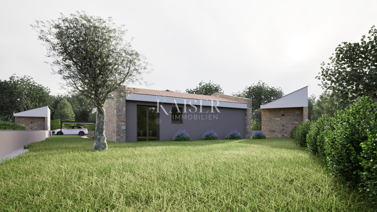 Istria - Barban, nuova casa a un piano con piscina