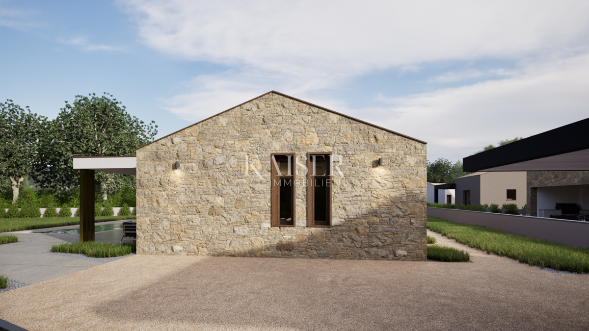 Istria - Barban, nuova casa a un piano con piscina