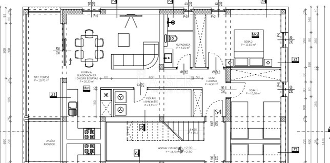 Appartamento Privlaka, 78,23m2